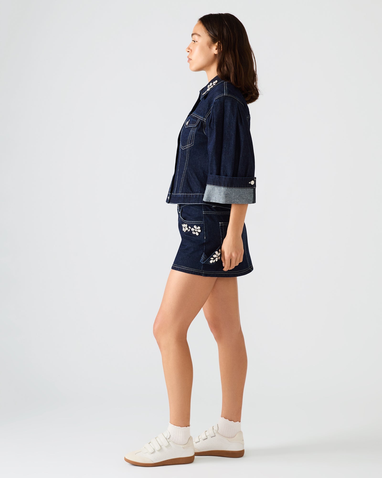BRIELLIA SKIRT BLUE - Clothing - Steve Madden Canada