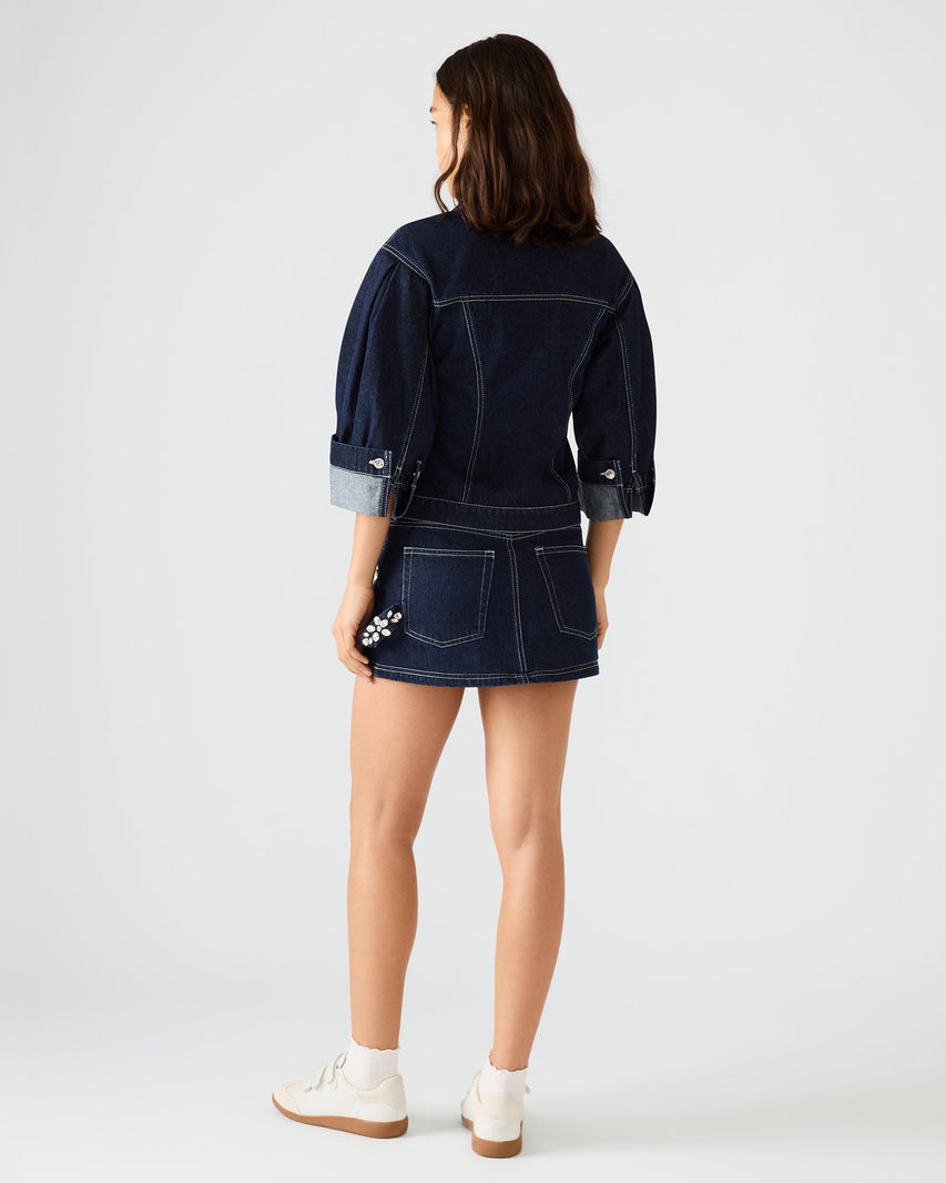 BRIELLIA SKIRT BLUE - Clothing - Steve Madden Canada