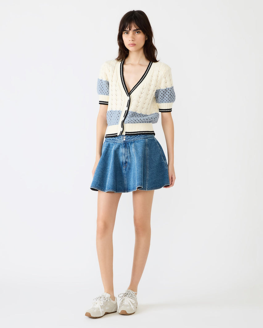 LILLIANY SKIRT BLUE - Clothing - Steve Madden Canada