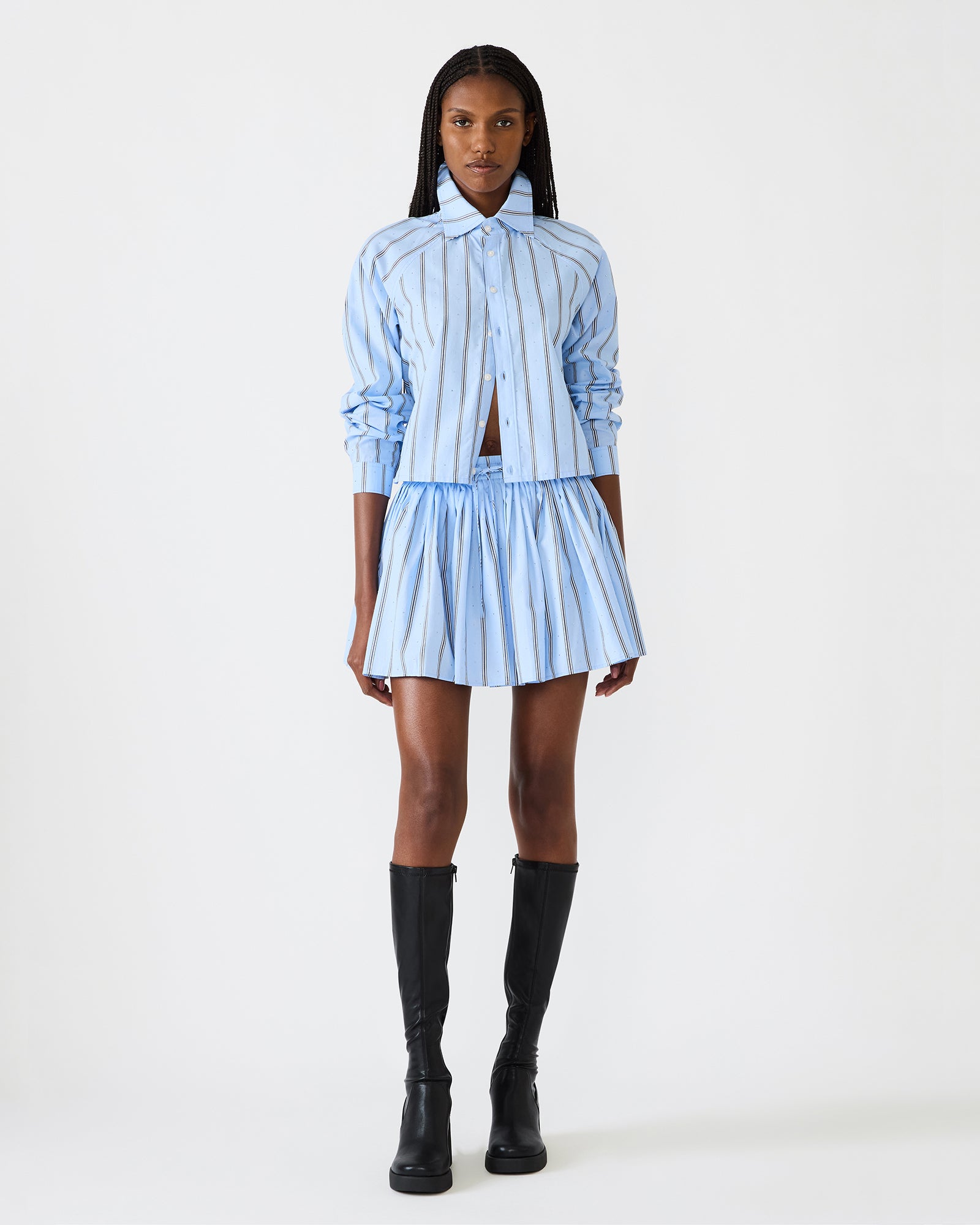 TYRIA SKIRT BLUE - Clothing - Steve Madden Canada