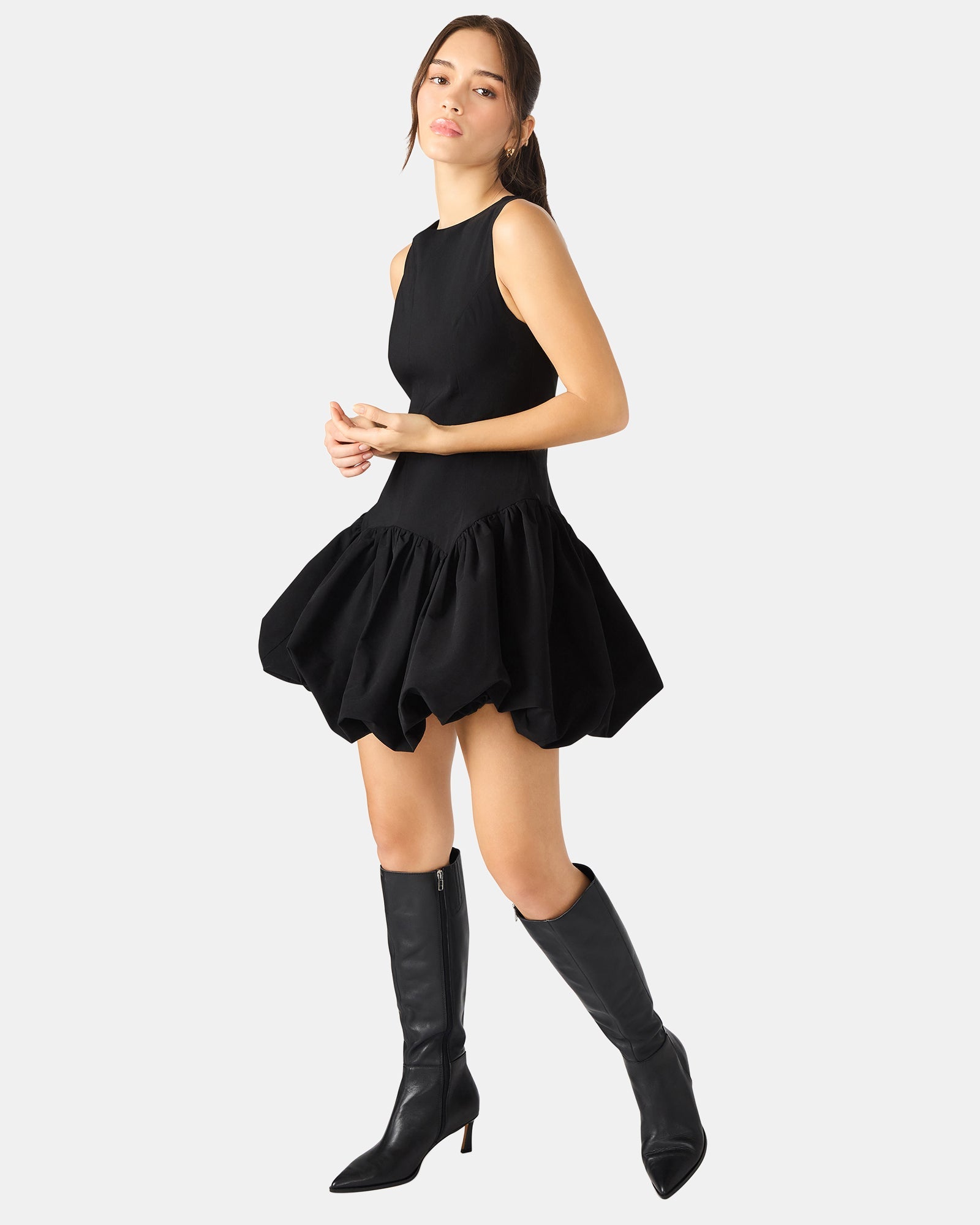LYRA DRESS BLACK - Clothing - Steve Madden Canada