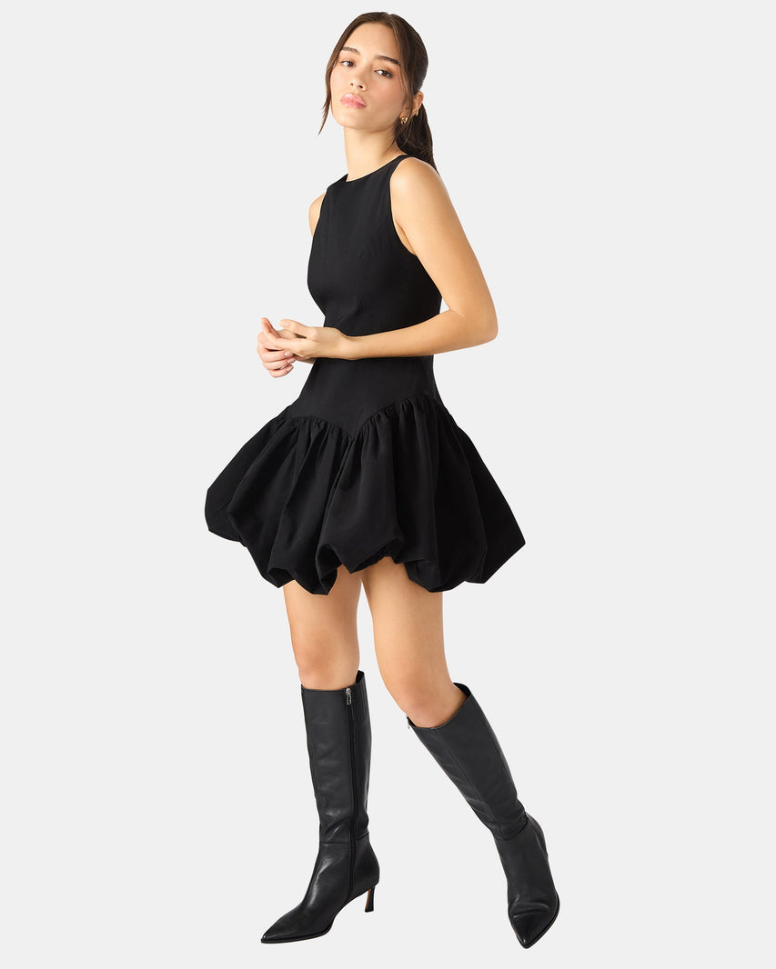 LYRA DRESS BLACK - Clothing - Steve Madden Canada