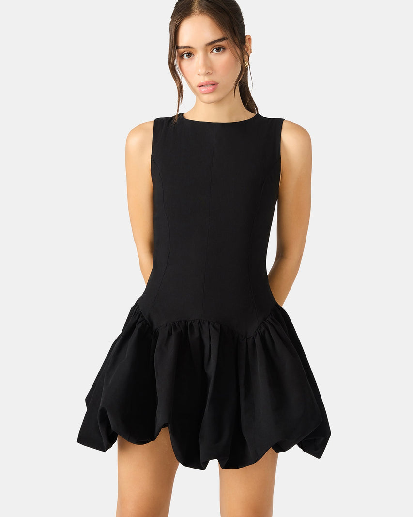 LYRA DRESS BLACK - Clothing - Steve Madden Canada