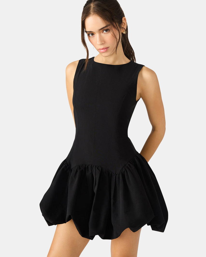 LYRA DRESS BLACK - Clothing - Steve Madden Canada