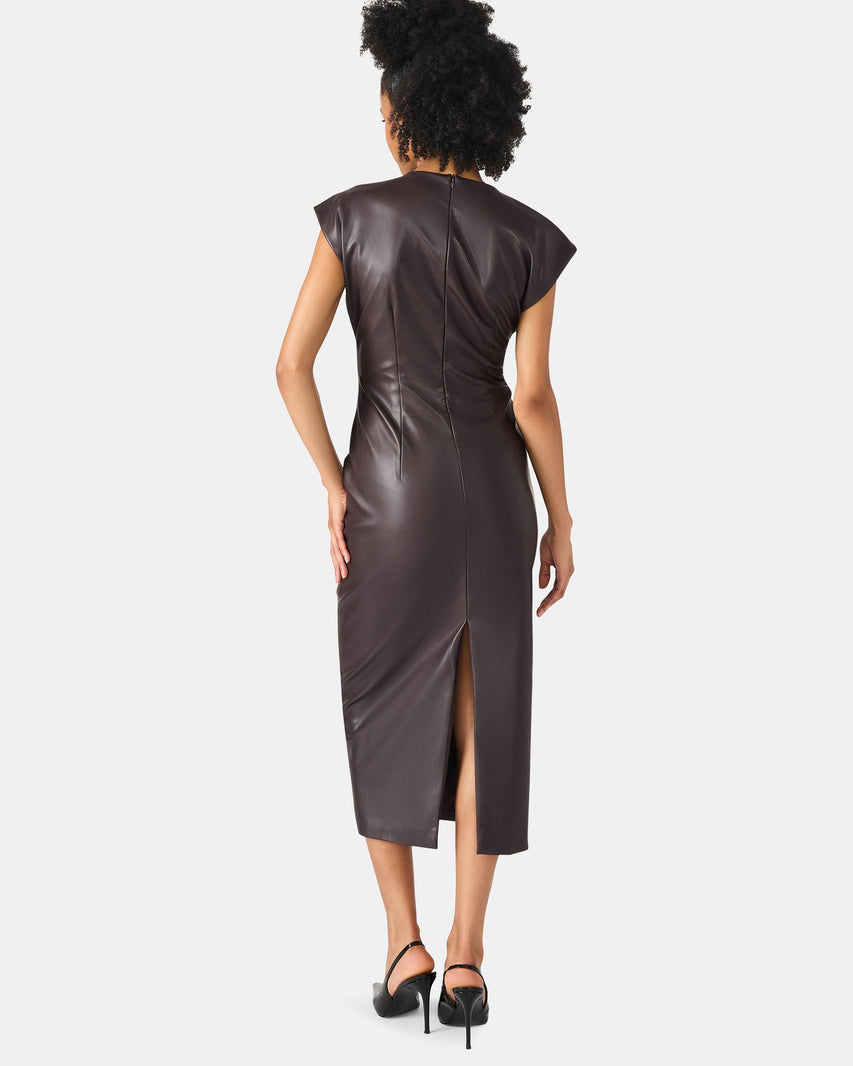 CHIARA DRESS BROWN - Clothing - Steve Madden Canada