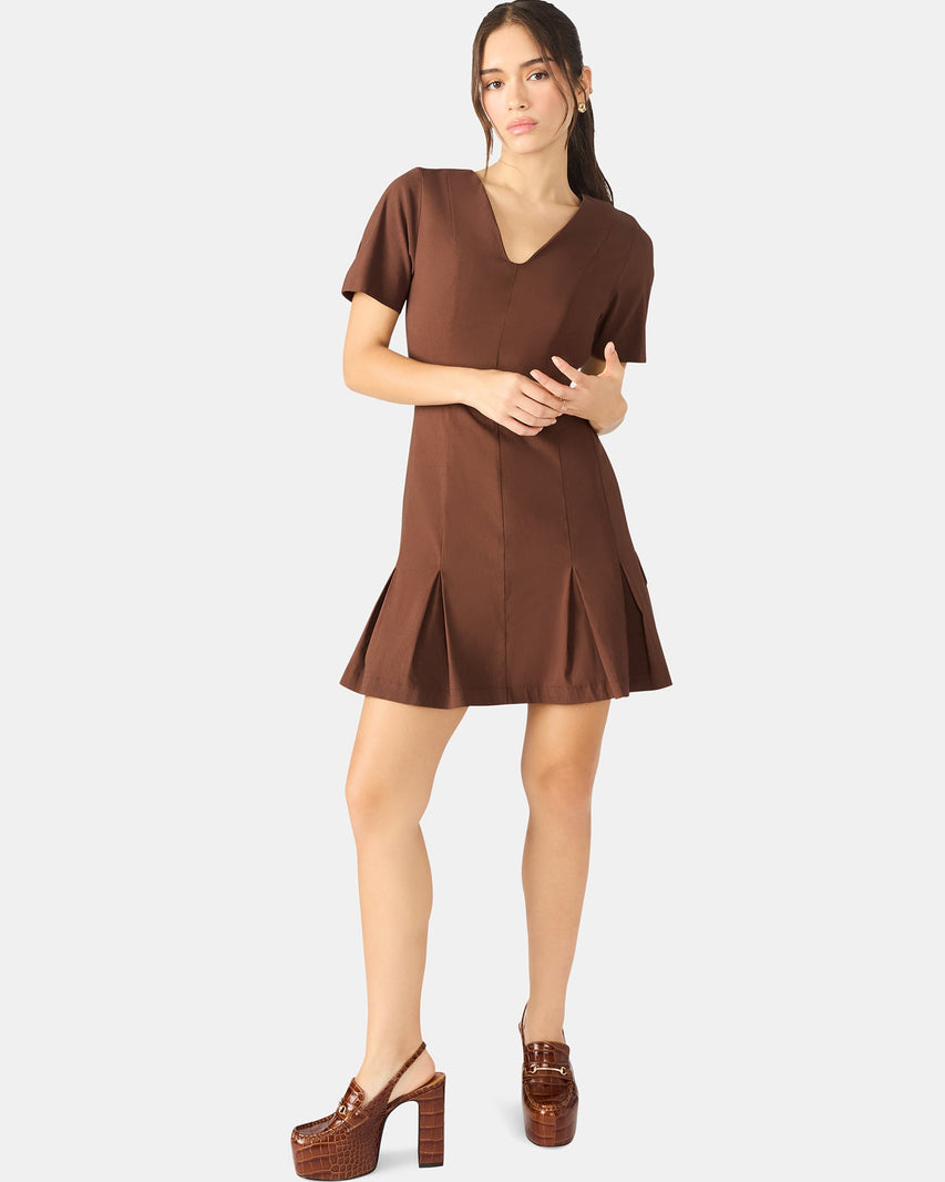 MARIE DRESS MOCHA - Clothing - Steve Madden Canada