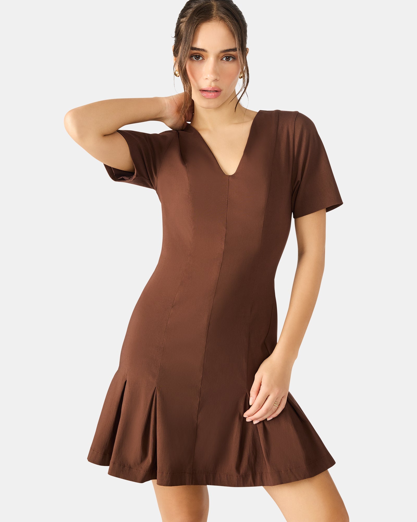 MARIE DRESS MOCHA - Clothing - Steve Madden Canada