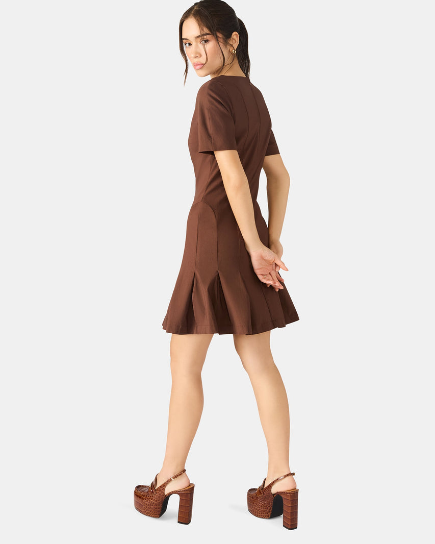 MARIE DRESS MOCHA - Clothing - Steve Madden Canada