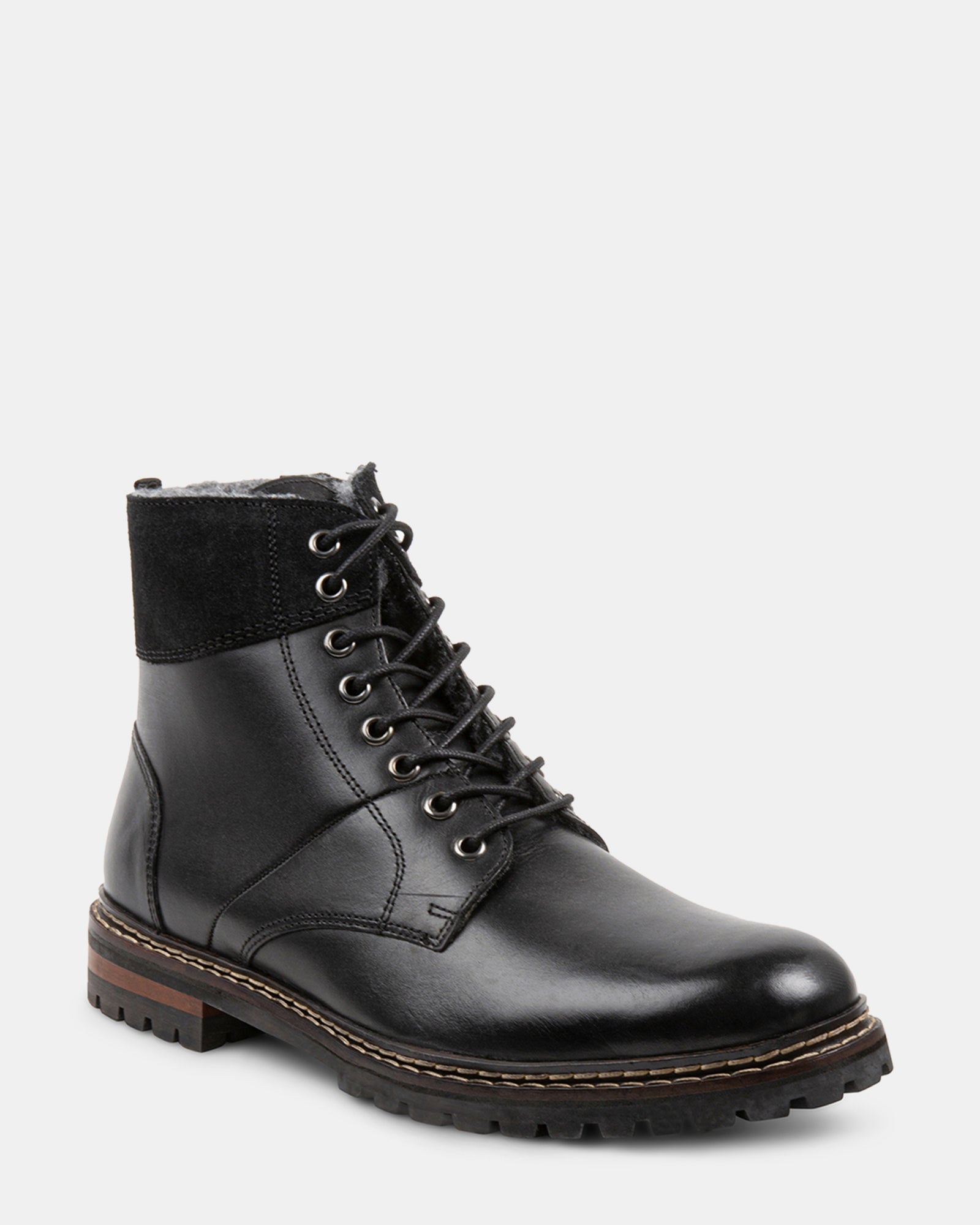 STRATUSF BLACK LEATHER - Men's Shoes - Steve Madden Canada