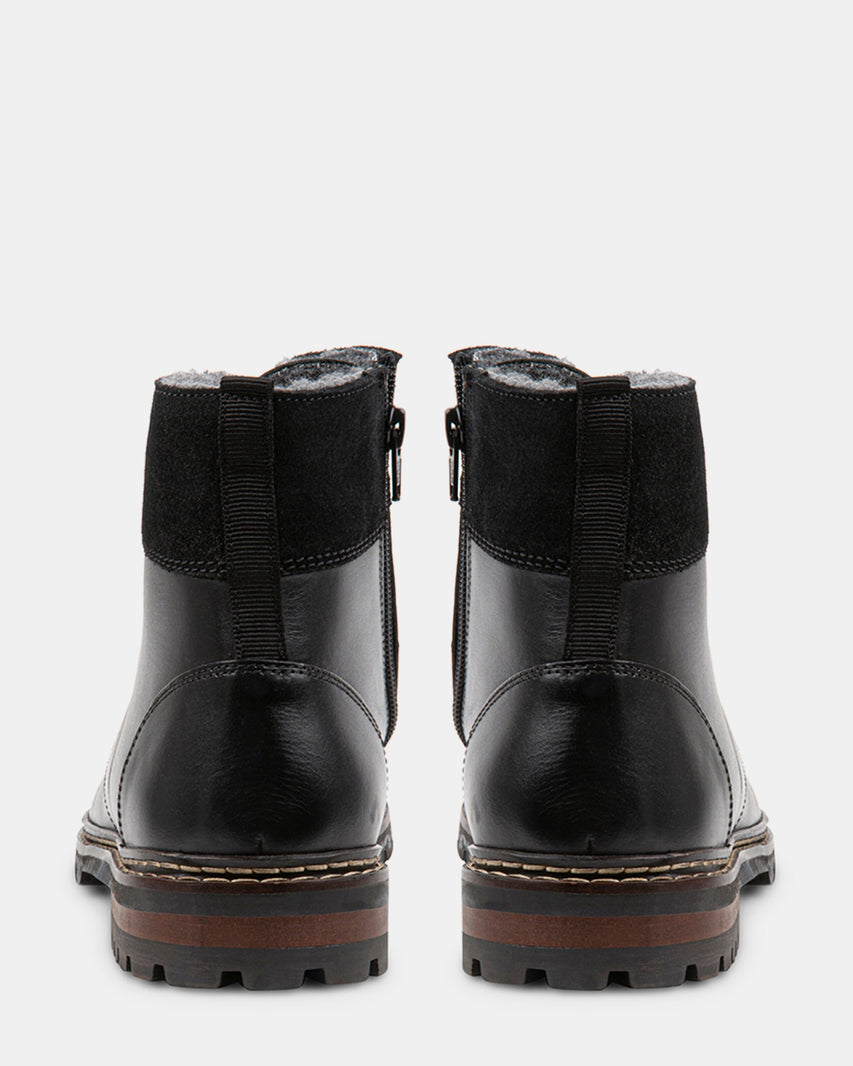 STRATUSF BLACK LEATHER - Men's Shoes - Steve Madden Canada