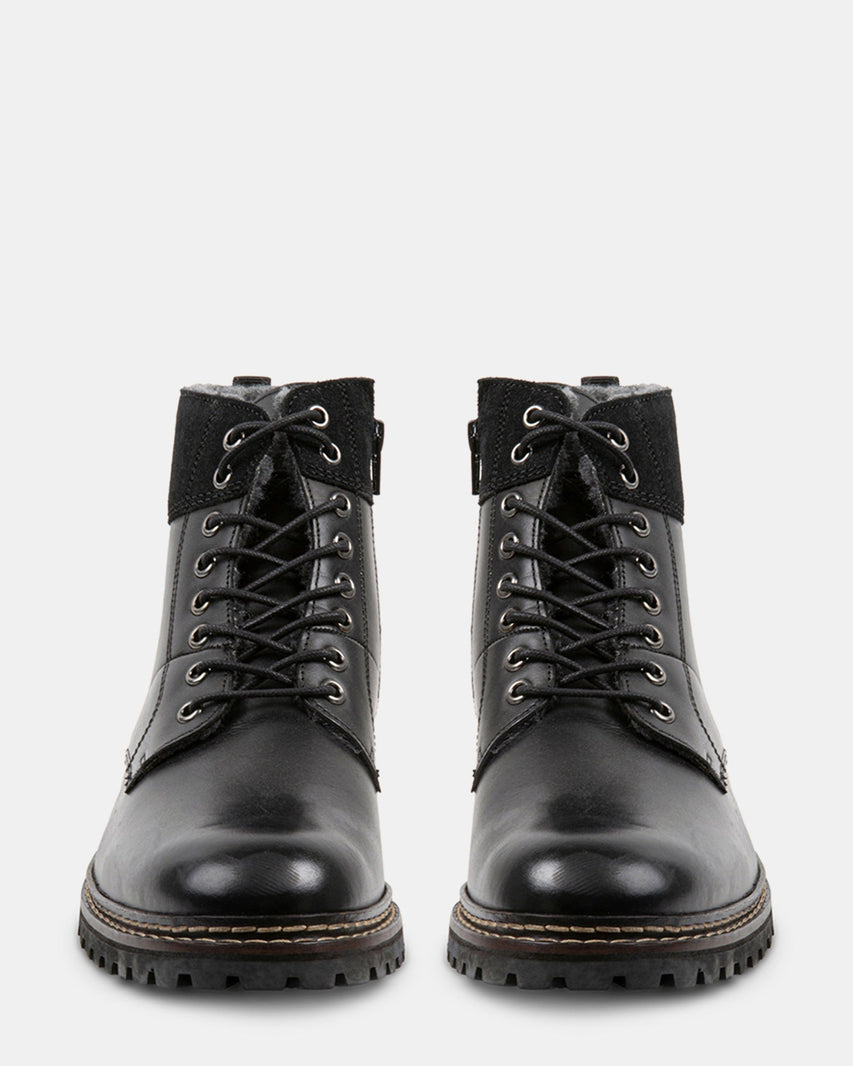 STRATUSF BLACK LEATHER - Men's Shoes - Steve Madden Canada