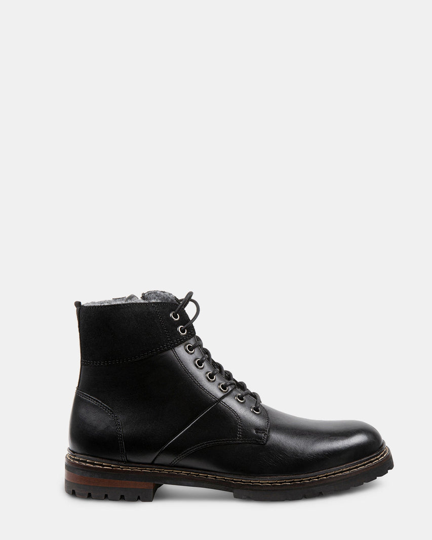 STRATUSF BLACK LEATHER - Men's Shoes - Steve Madden Canada