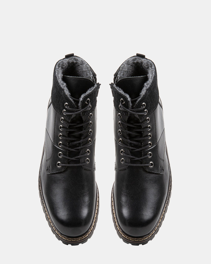 STRATUSF BLACK LEATHER - Men's Shoes - Steve Madden Canada