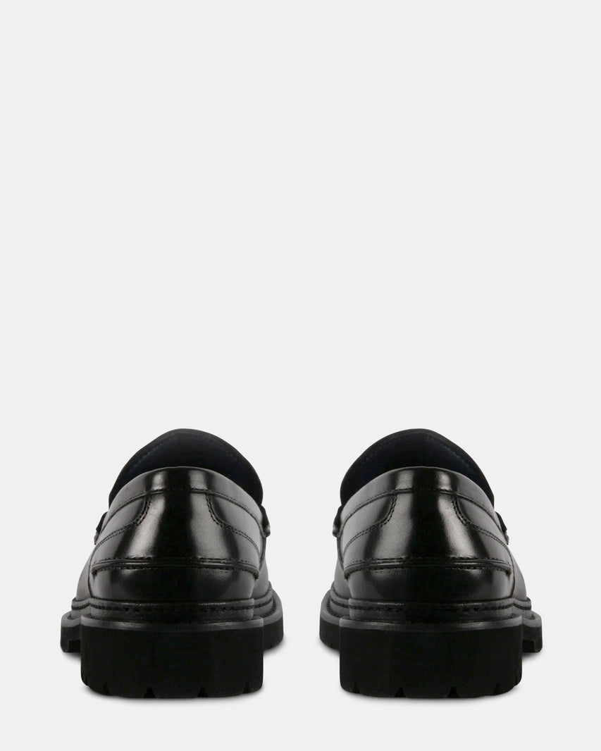ASHERRR BLACK LEATHER - Men's Shoes - Steve Madden Canada