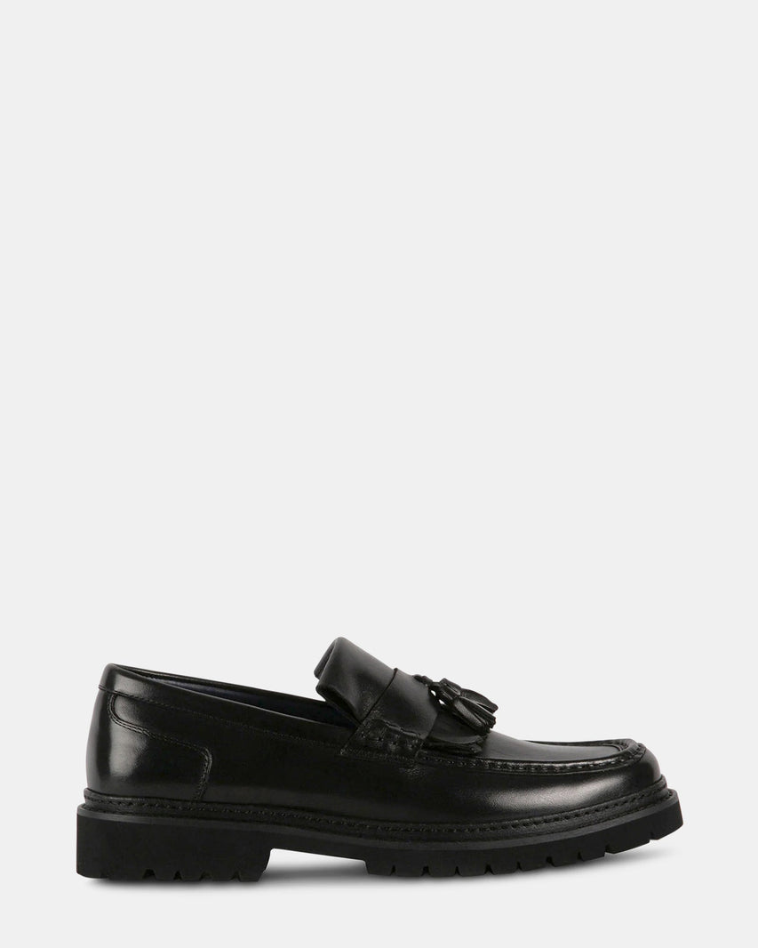 ASHFORD BLACK LEATHER - Men's Shoes - Steve Madden Canada