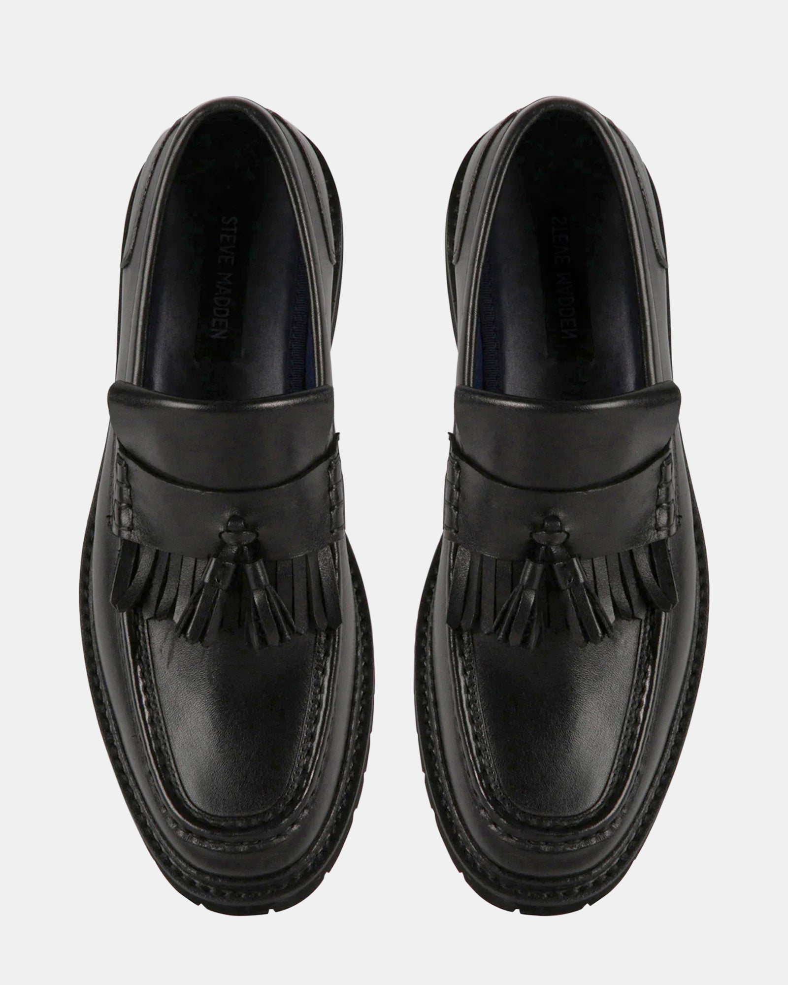 ASHFORD BLACK LEATHER - Men's Shoes - Steve Madden Canada