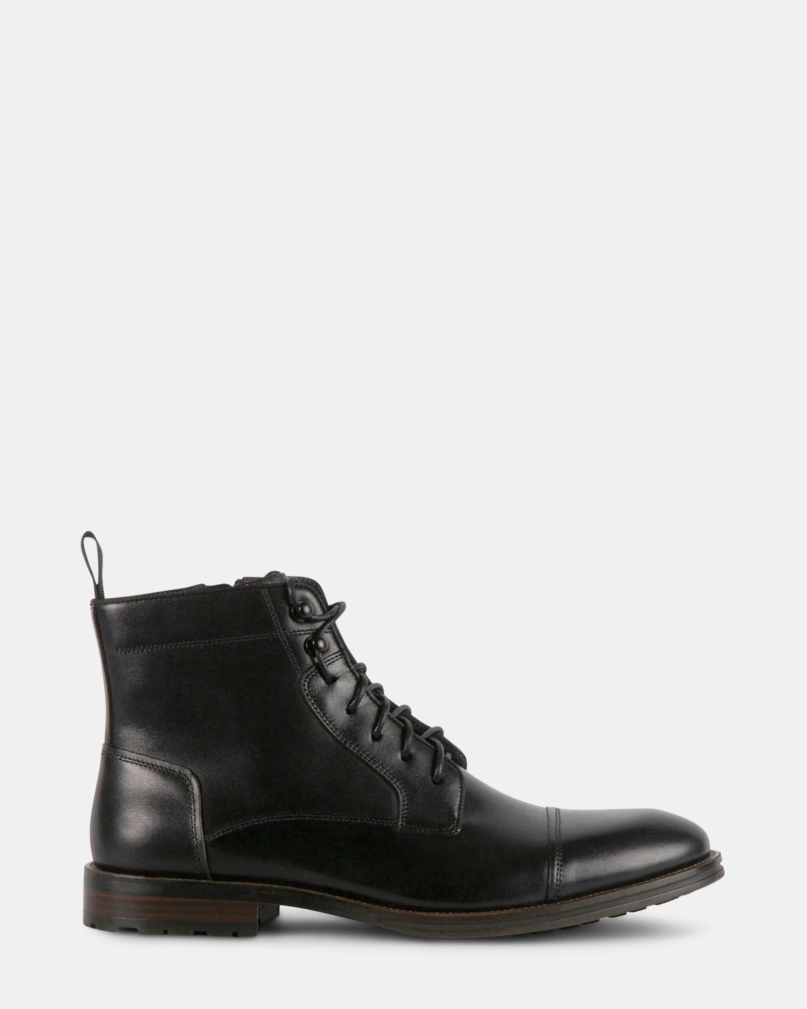 DAYMONN BLACK LEATHER - Men's Shoes - Steve Madden Canada