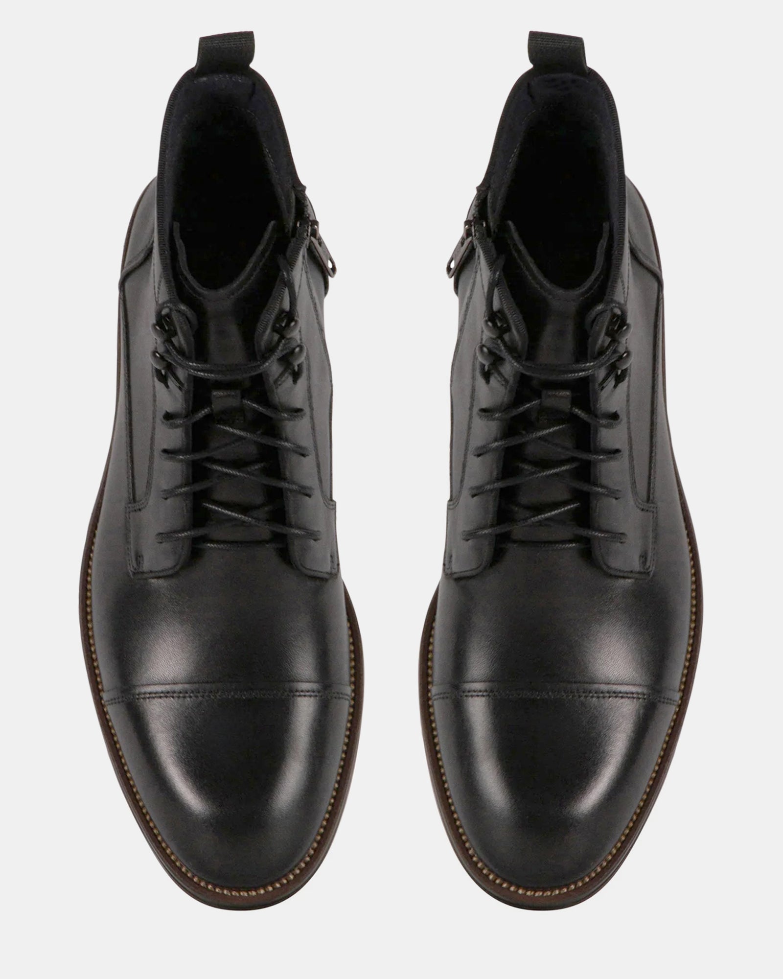 DAYMONN BLACK LEATHER - Men's Shoes - Steve Madden Canada