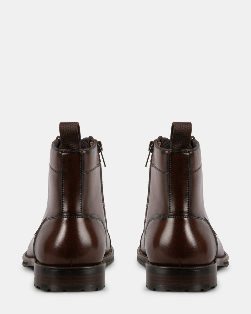 DAYMONN BROWN LEATHER - Men's Shoes - Steve Madden Canada