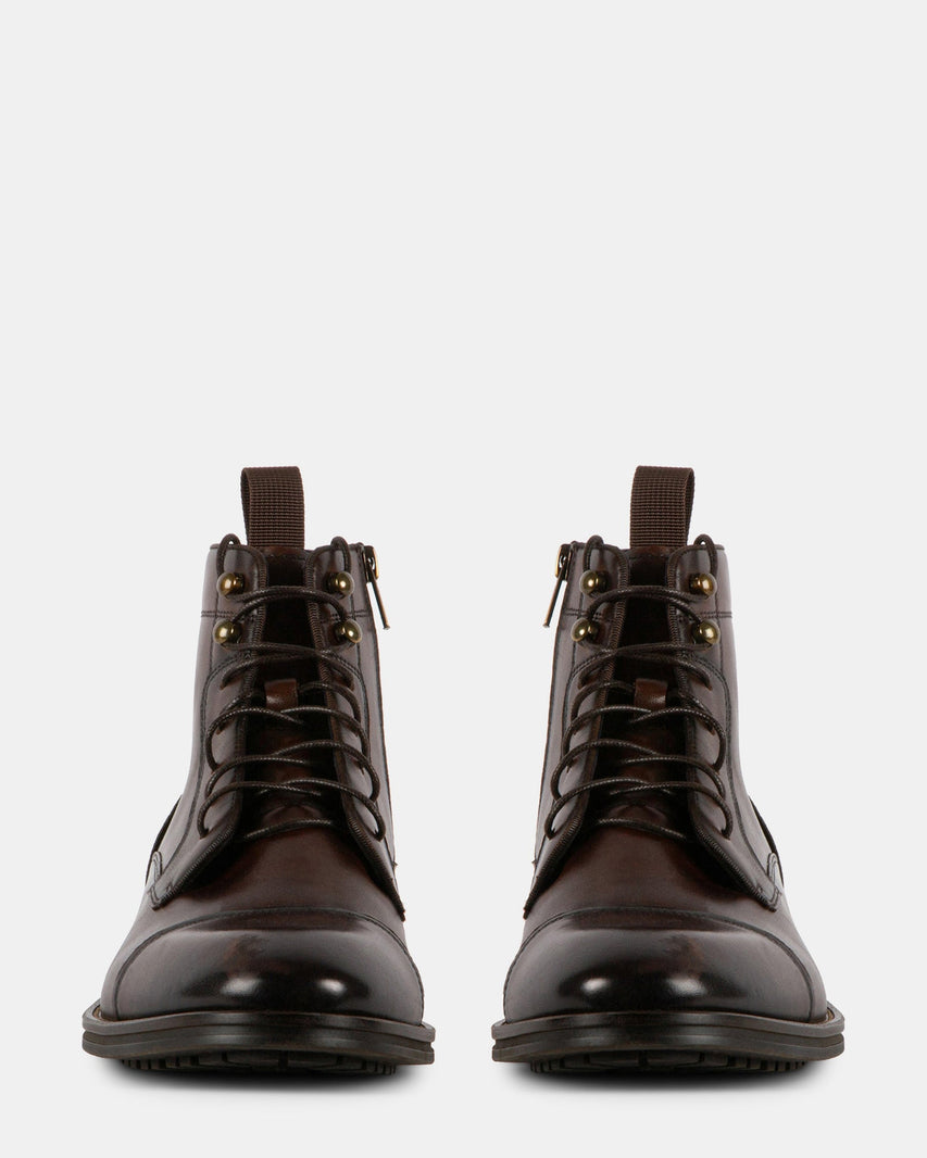 DAYMONN BROWN LEATHER - Men's Shoes - Steve Madden Canada