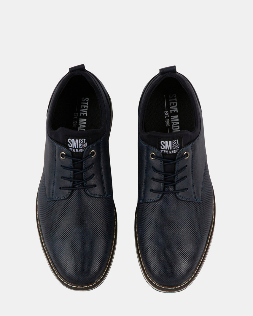 GYDEON NAVY NUBUCK - Men's Shoes - Steve Madden Canada