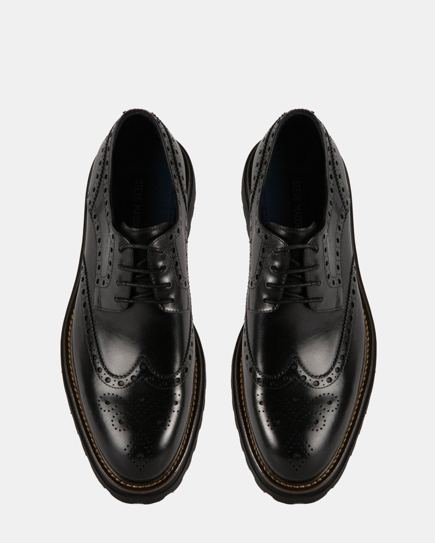KASAAN BLACK LEATHER - Men's Shoes - Steve Madden Canada