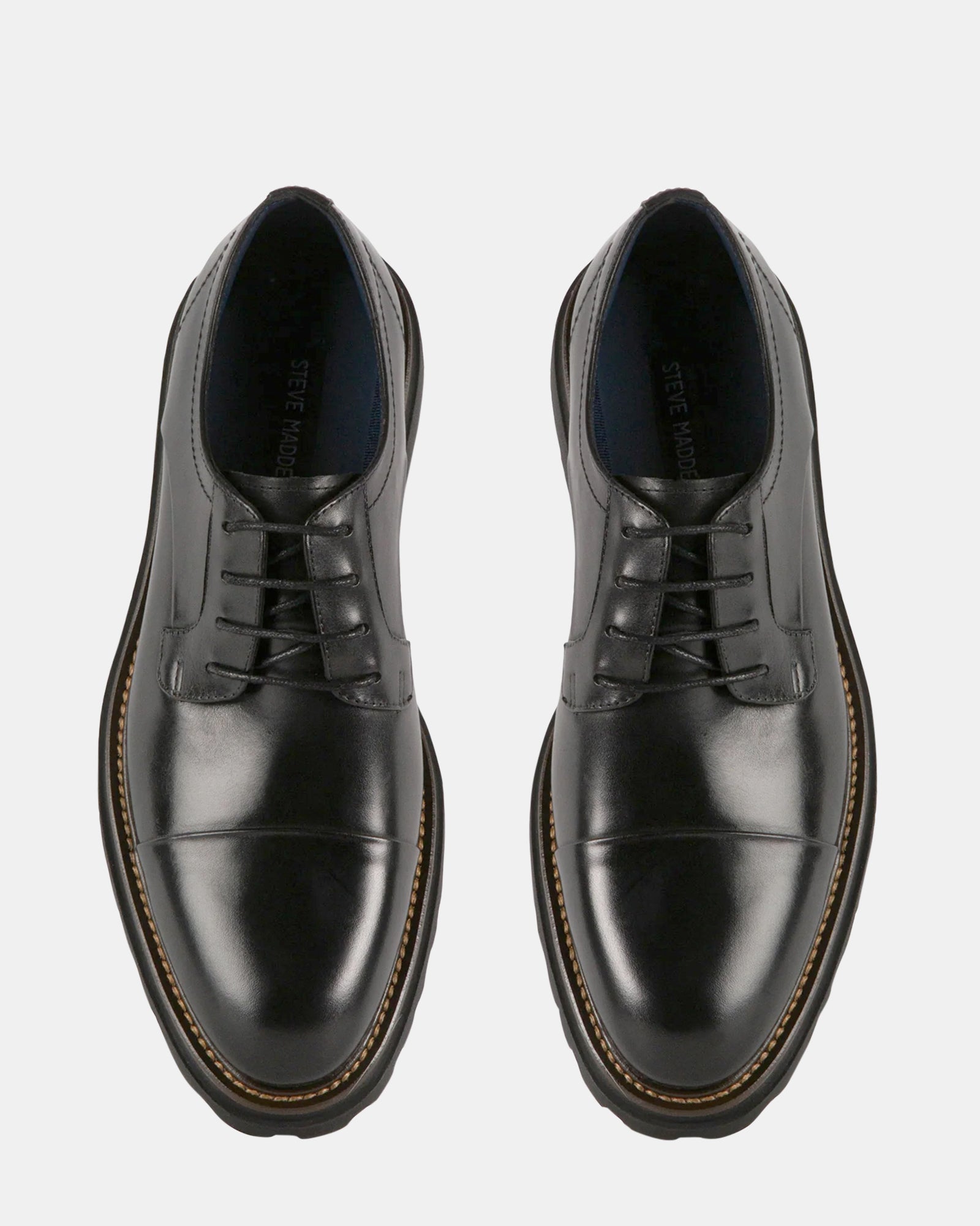 KNITTE BLACK LEATHER - Men's Shoes - Steve Madden Canada