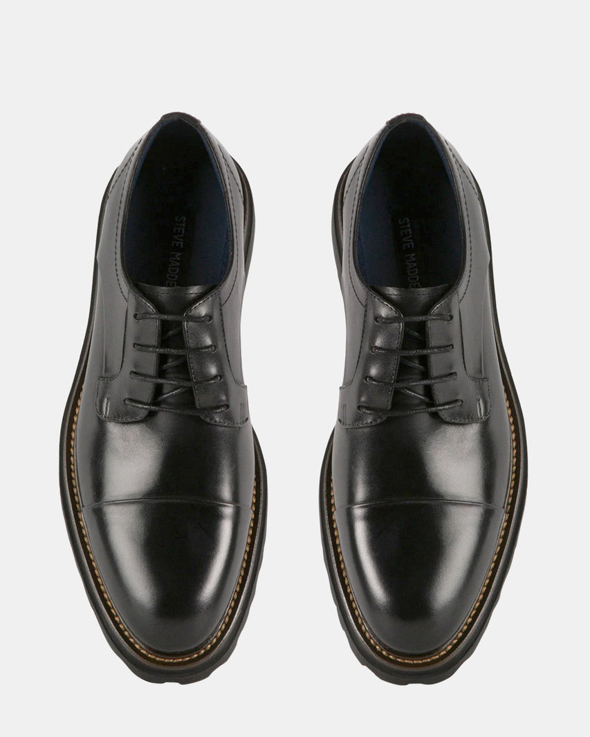 KNITTE BLACK LEATHER - Men's Shoes - Steve Madden Canada