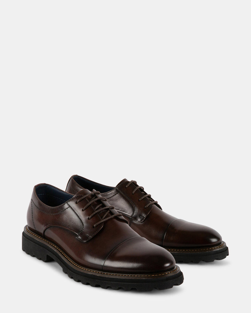 KNITTE BROWN LEATHER - Men's Shoes - Steve Madden Canada