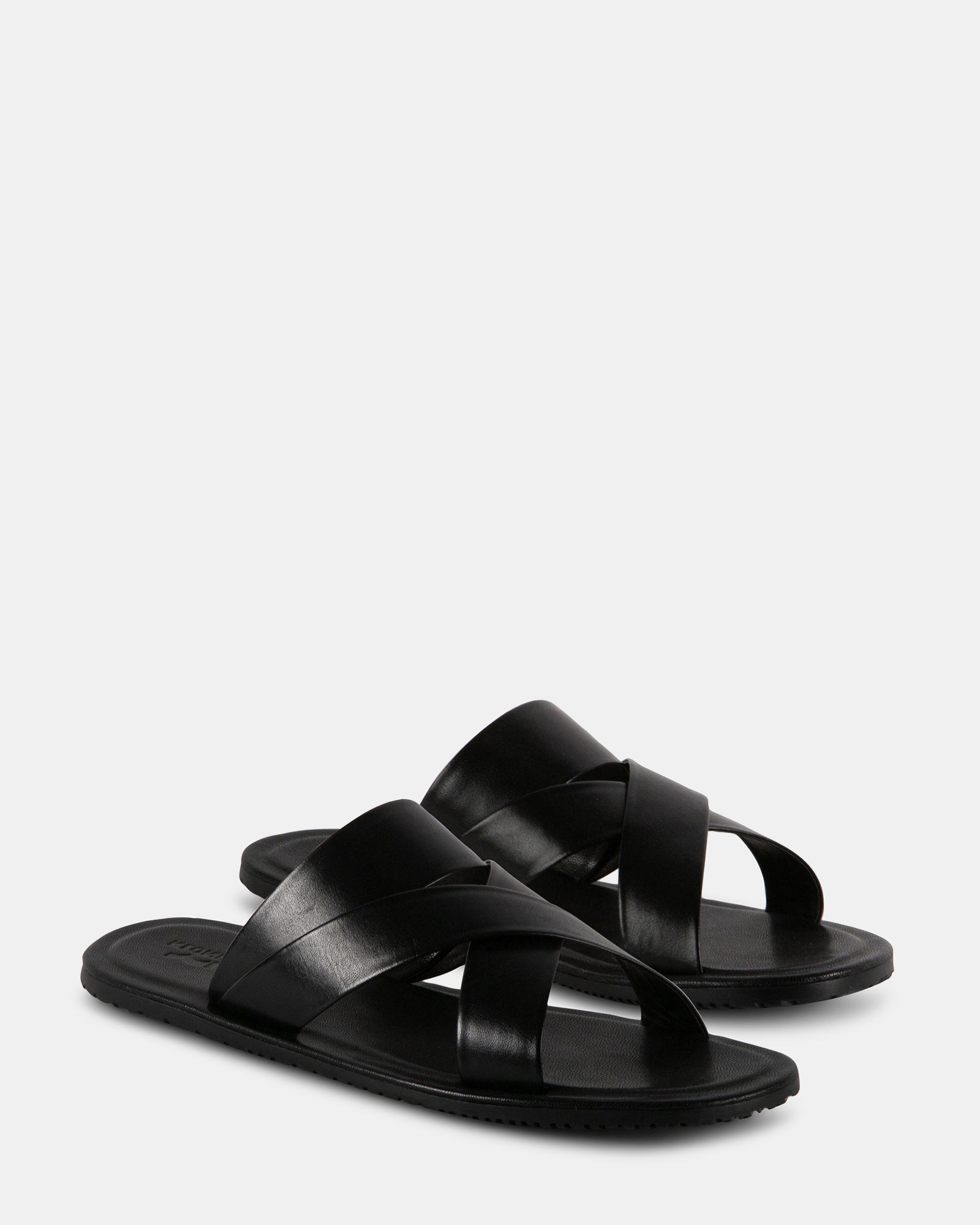 LEO BLACK LEATHER - Men's Shoes - Steve Madden Canada