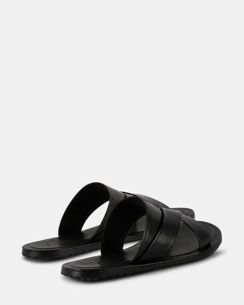 LEO BLACK LEATHER - Men's Shoes - Steve Madden Canada