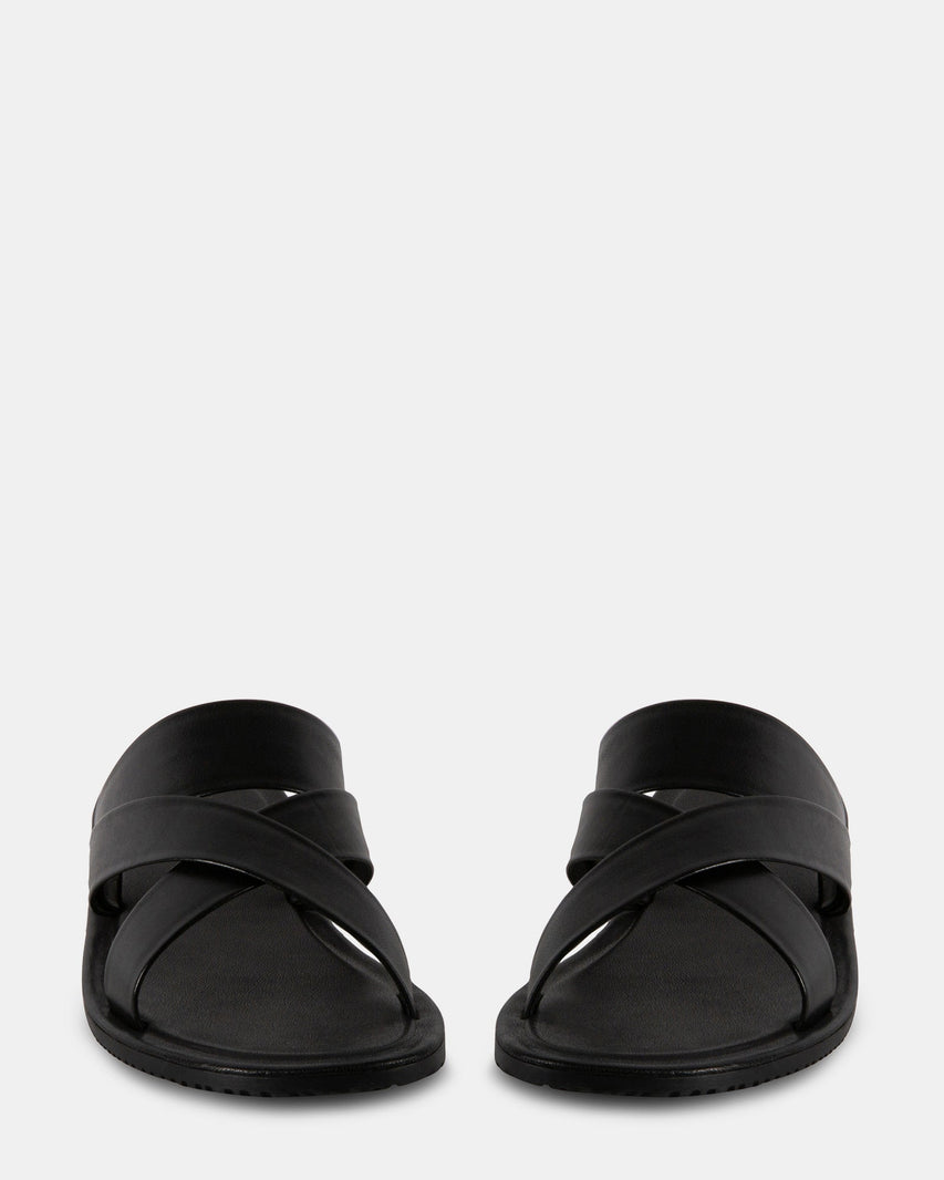 LEO BLACK LEATHER - Men's Shoes - Steve Madden Canada