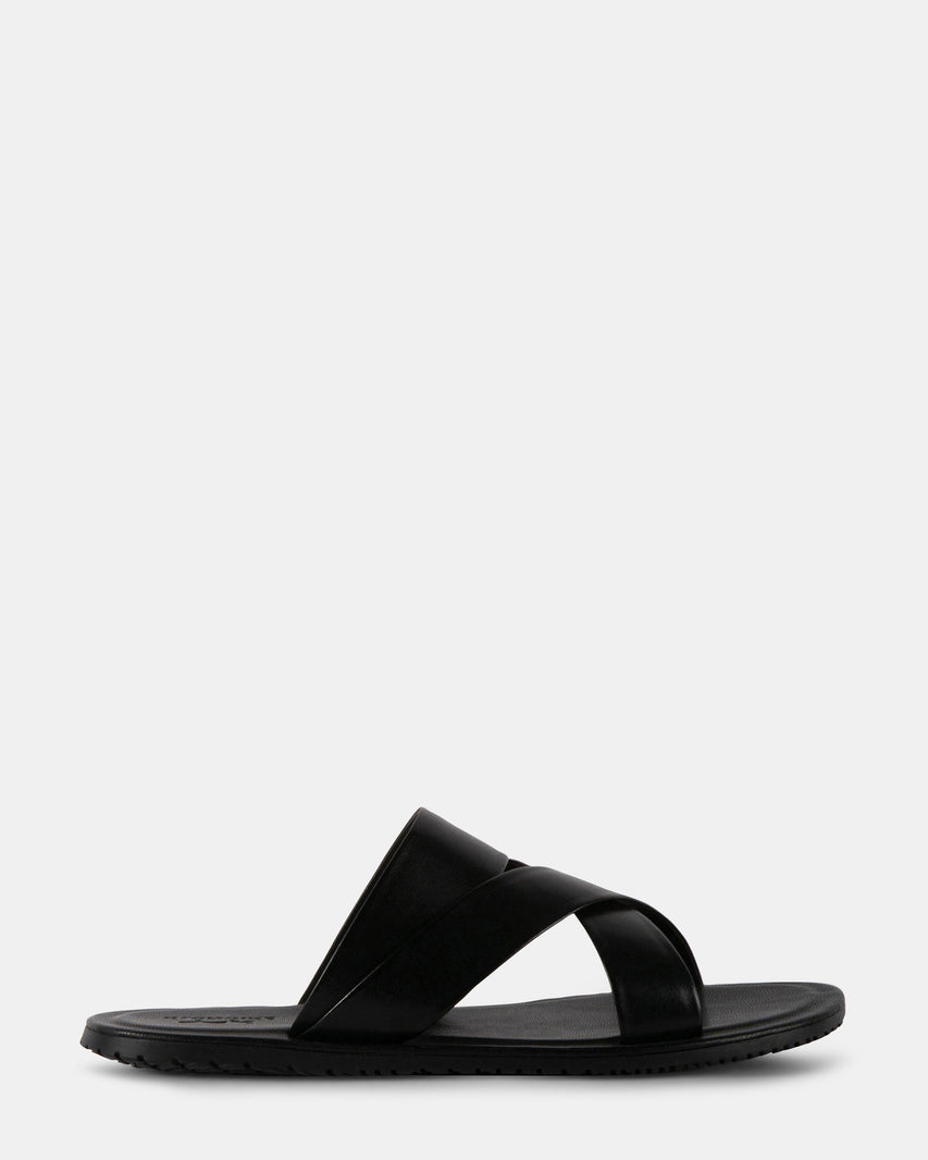 LEO BLACK LEATHER - Men's Shoes - Steve Madden Canada