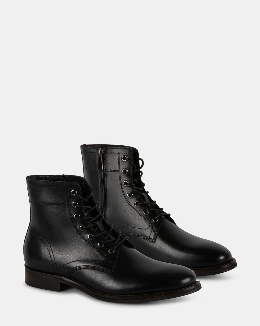 ROYY BLACK LEATHER - Men's Shoes - Steve Madden Canada