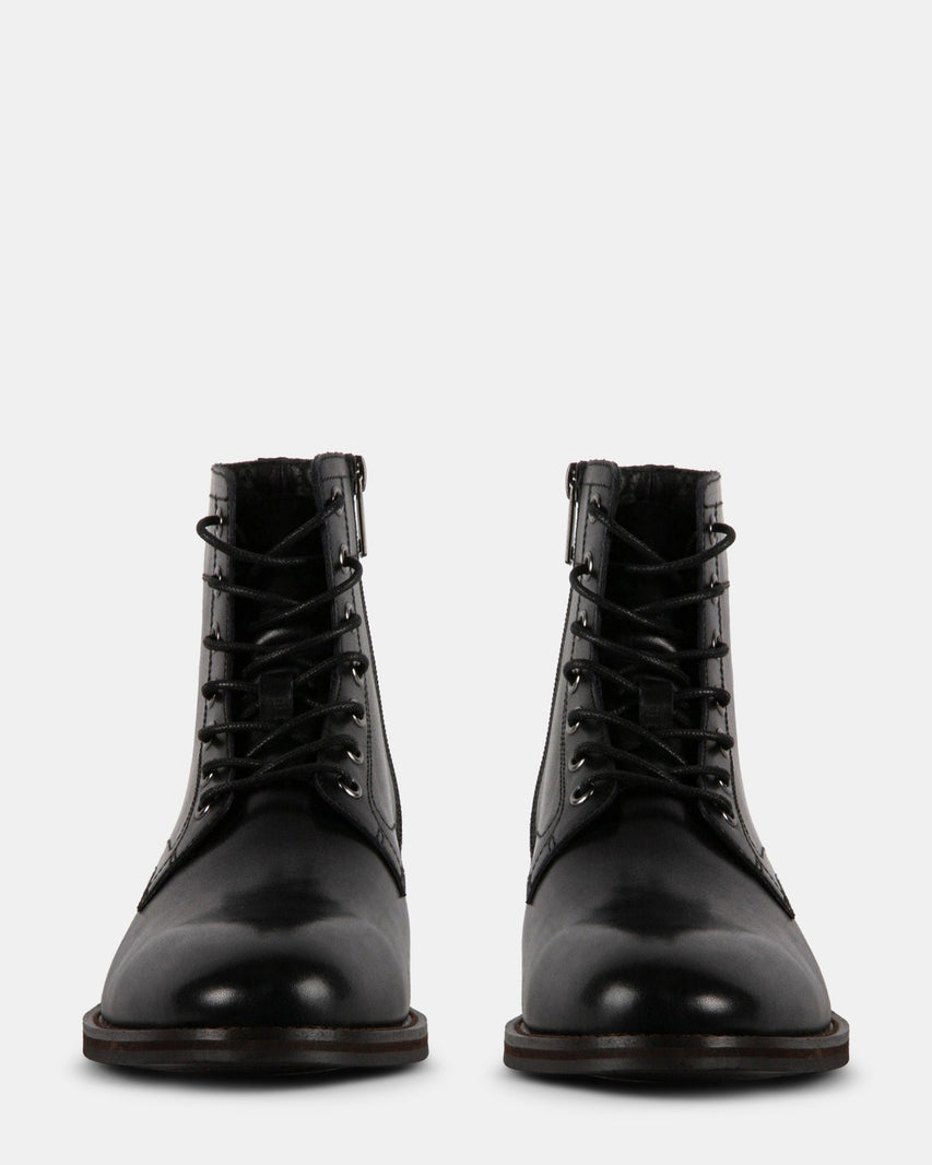 ROYY BLACK LEATHER - Men's Shoes - Steve Madden Canada