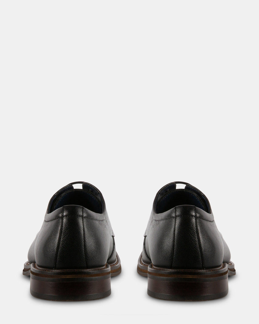 SITTLERR BLACK LEATHER - Men's Shoes - Steve Madden Canada