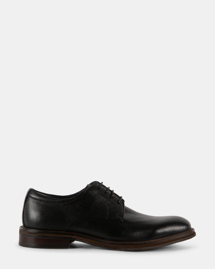 SITTLERR BLACK LEATHER - Men's Shoes - Steve Madden Canada
