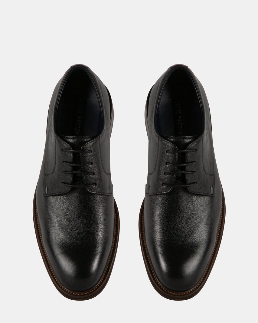 SITTLERR BLACK LEATHER - Men's Shoes - Steve Madden Canada