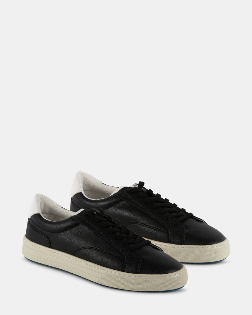 XAVVIER BLACK-WHITE LEATHER - Men's Shoes - Steve Madden Canada
