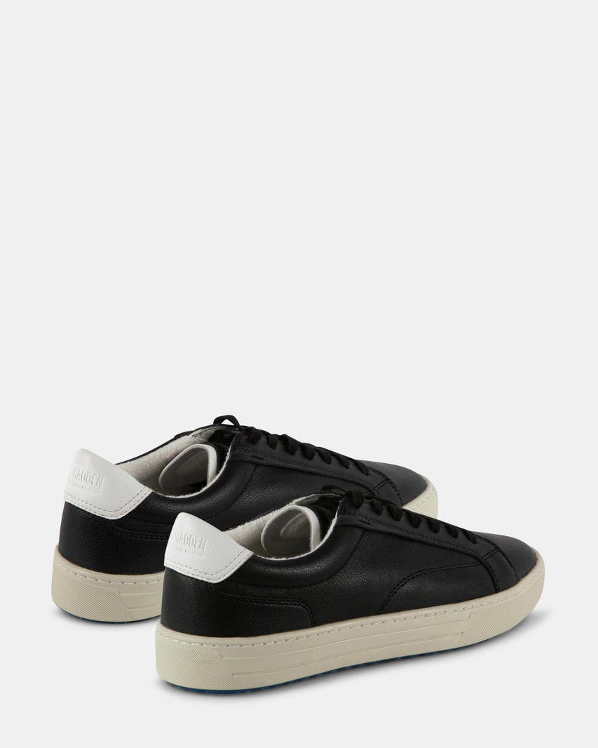 XAVVIER BLACK-WHITE LEATHER - Men's Shoes - Steve Madden Canada