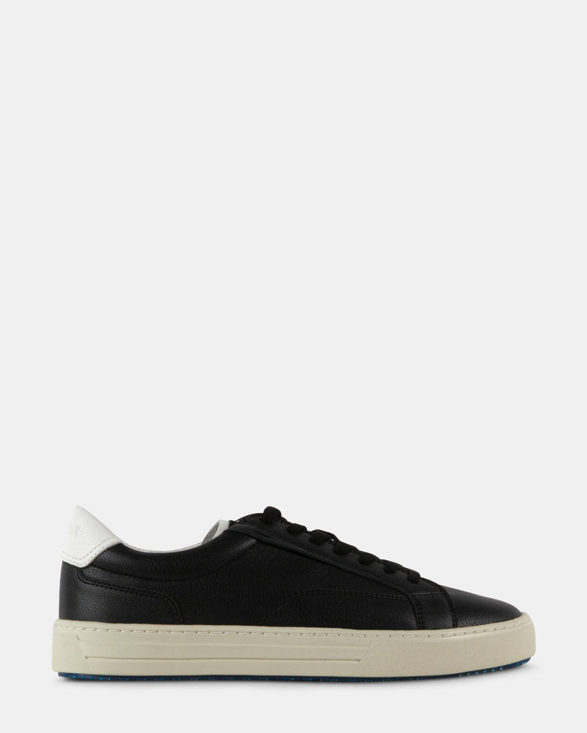 XAVVIER BLACK-WHITE LEATHER - Men's Shoes - Steve Madden Canada