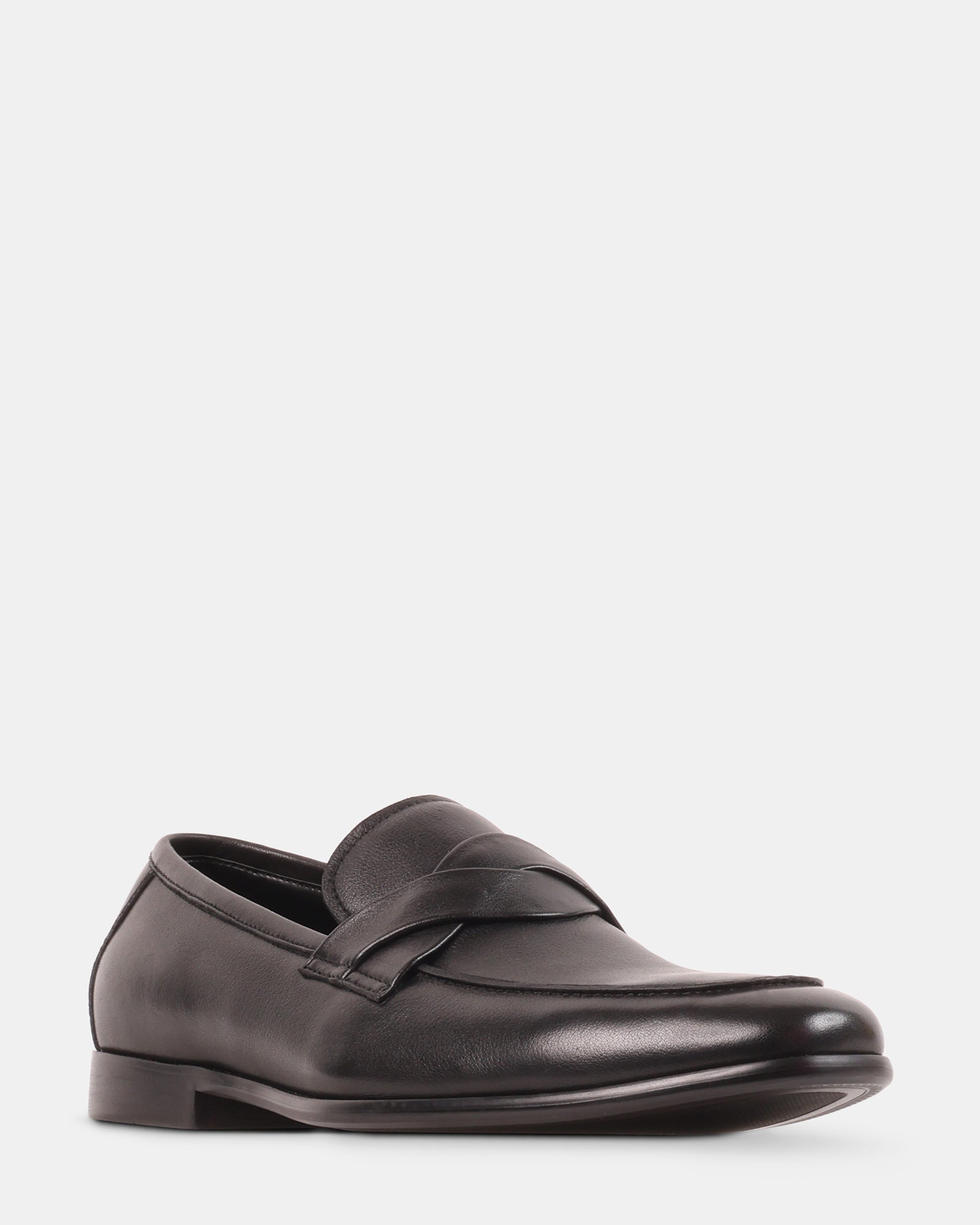 CHEVOIT BLACK LEATHER - Men's Shoes - Steve Madden Canada