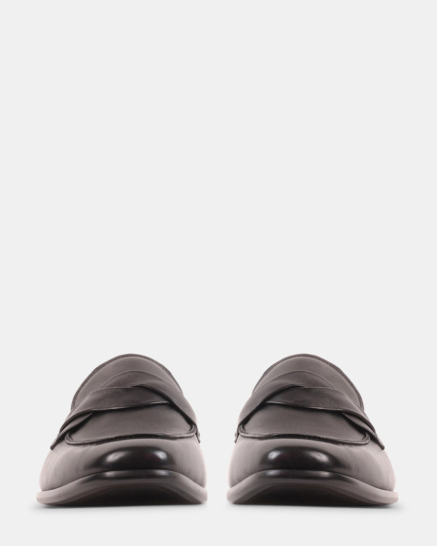 CHEVOIT BLACK LEATHER - Men's Shoes - Steve Madden Canada