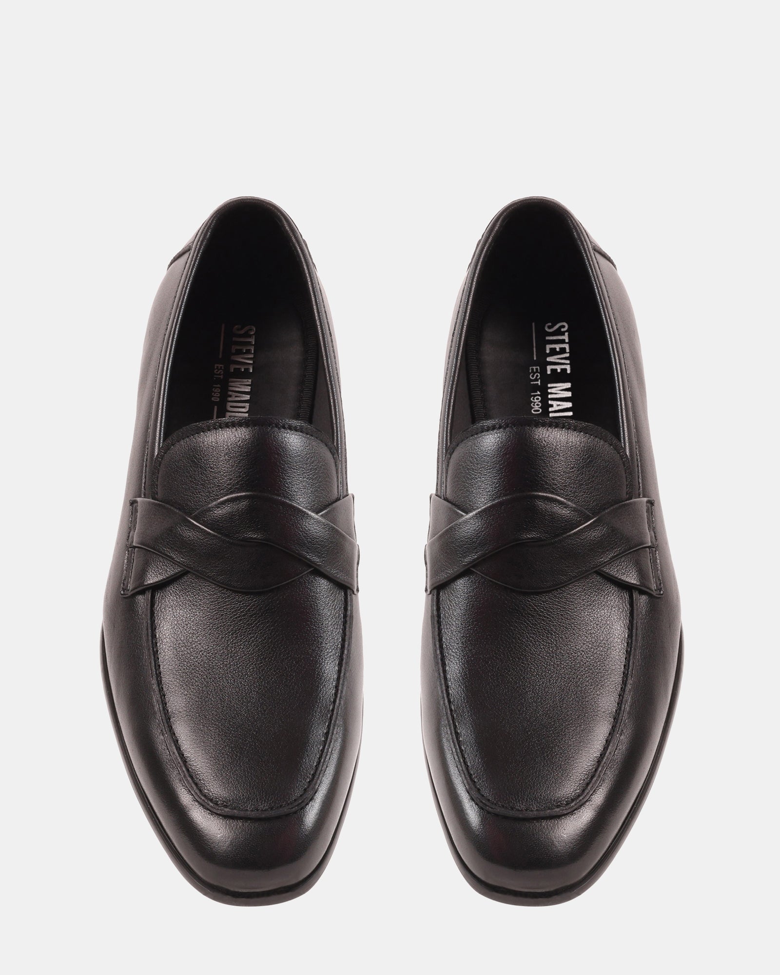 CHEVOIT BLACK LEATHER - Men's Shoes - Steve Madden Canada