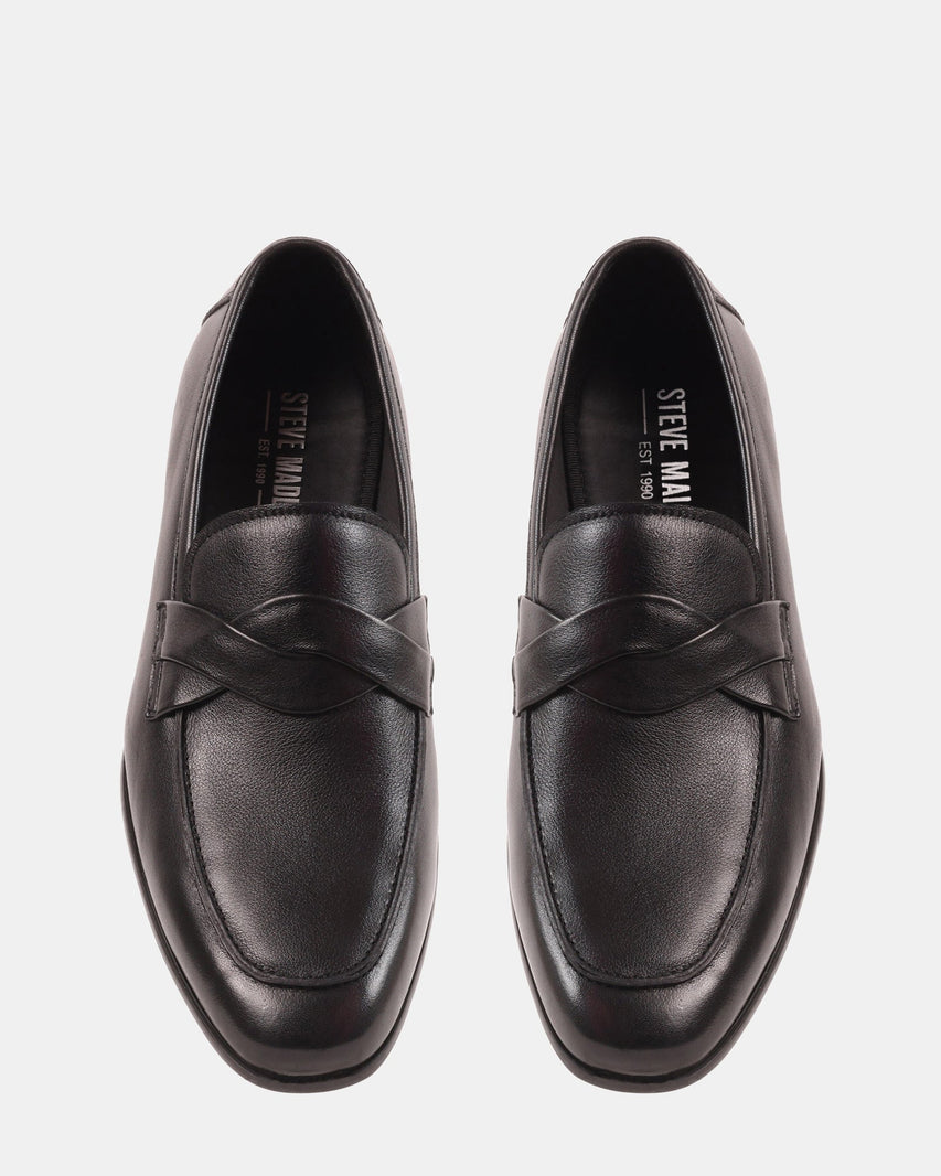 CHEVOIT BLACK LEATHER - Men's Shoes - Steve Madden Canada