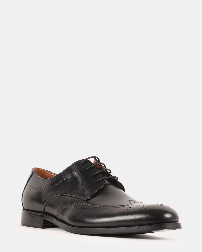 DISTRO BLACK LEATHER - Men's Shoes - Steve Madden Canada