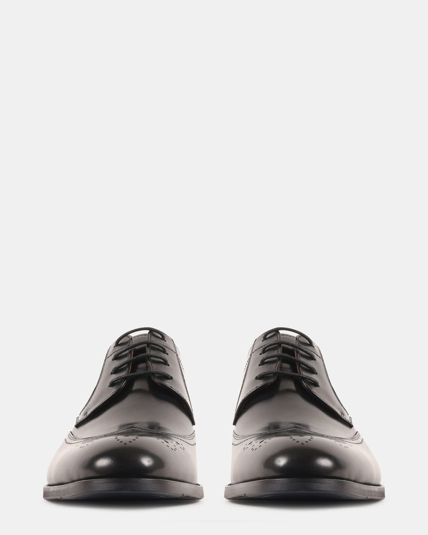 DISTRO BLACK LEATHER - Men's Shoes - Steve Madden Canada