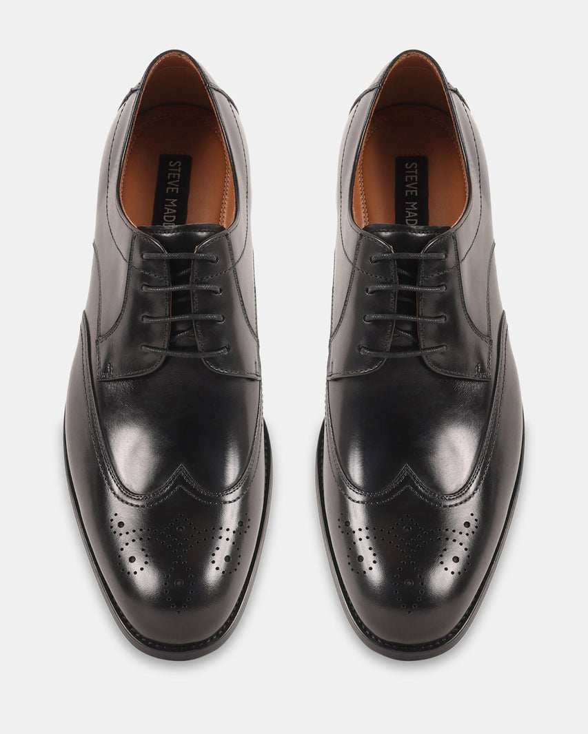 DISTRO BLACK LEATHER - Men's Shoes - Steve Madden Canada