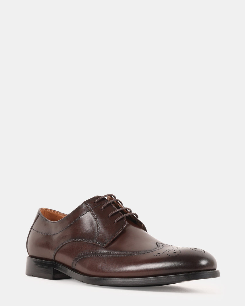DISTRO BROWN LEATHER - Men's Shoes - Steve Madden Canada