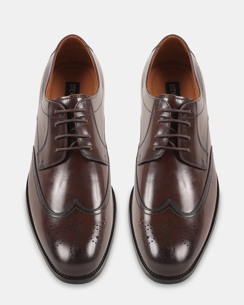 DISTRO BROWN LEATHER - Men's Shoes - Steve Madden Canada